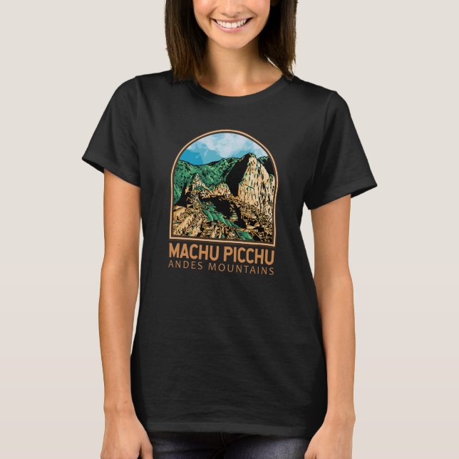 Machu Picchu Peru Vintage Emblem T-Shirt (Front)