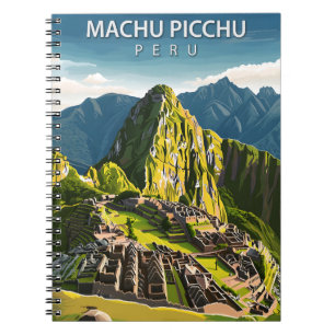 Machu Picchu Peru Vintage Travel Notebook