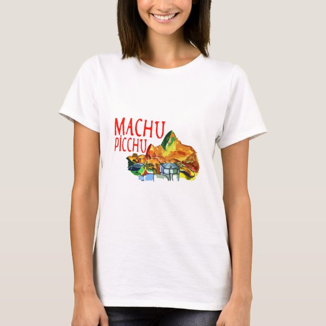Machu Picchu Pop Art – Full-Colour Contemporary T-Shirt (Front)