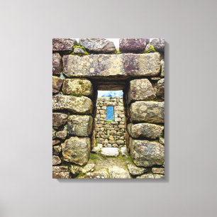 Machu Picchu Portal Stretched Canvas Print