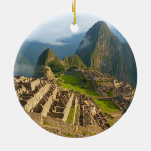 Machu Picchu ruins Ceramic Tree Decoration