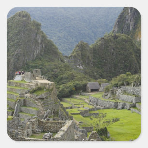 Machu Picchu, ruins of Inca city, Peru. 2 Square Sticker