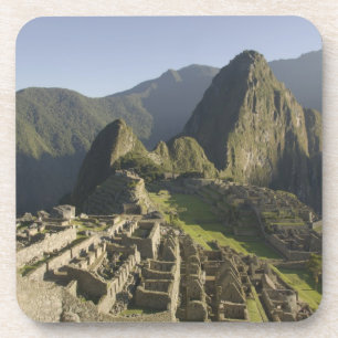Machu Picchu, ruins of Inca city, Peru. Coaster