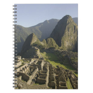 Machu Picchu, ruins of Inca city, Peru. Spiral Notebook