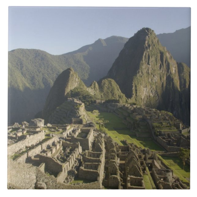 Machu Picchu, ruins of Inca city, Peru. Tile (Front)