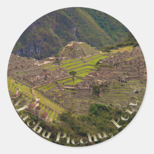 Machu Picchu Ruins, Peru Classic Round Sticker