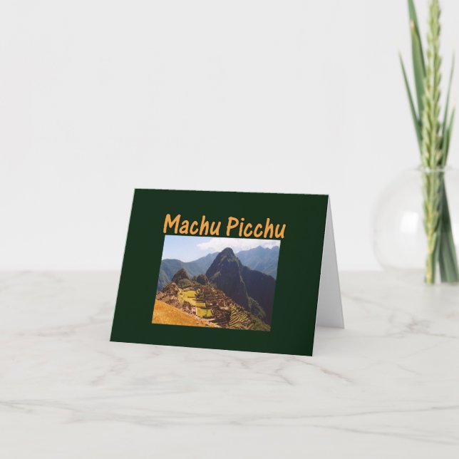Machu Picchu Ruins Peru Sunrise Card (Front)