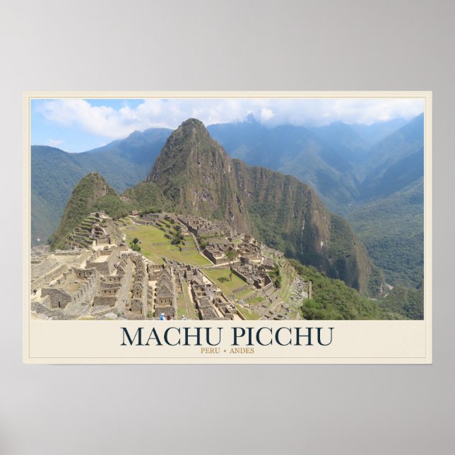 Machu Picchu Stone Terraces Poster (Front)
