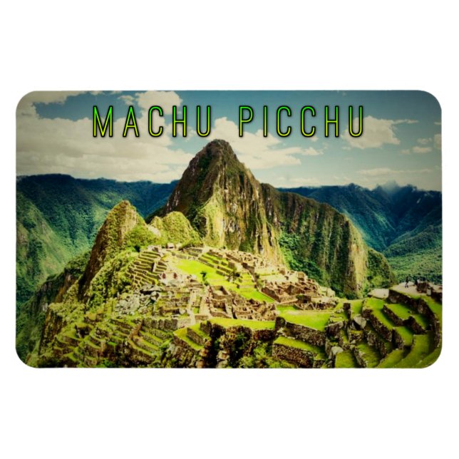Machu Picchu stylized Magnet (Horizontal)