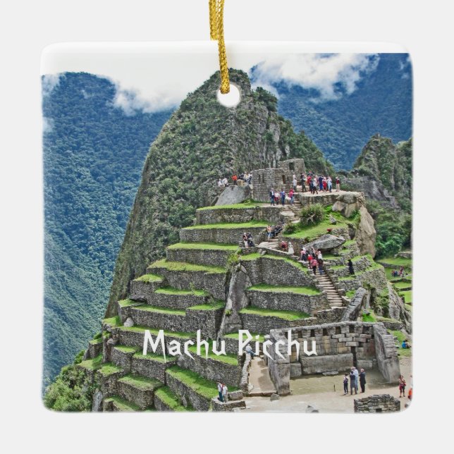 Machu Picchu - Treasure of Peru Ceramic Tree Decoration (Front)