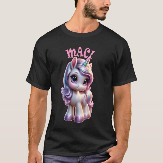 Maci Cute Unicorn Design for Girls Name Maci T-Shirt (Front)