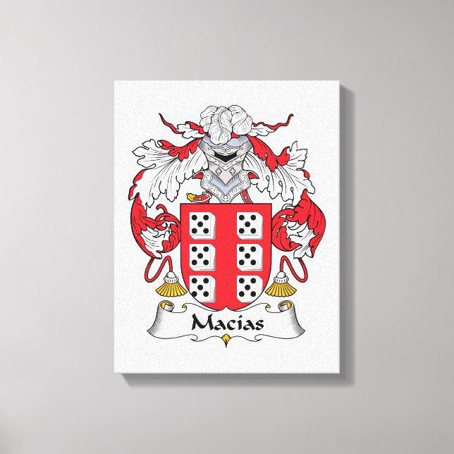 Macias Family Crest Canvas Print (Front)