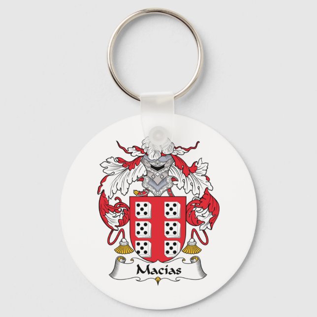 Macias Family Crest Key Ring (Front)
