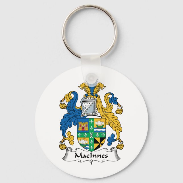 MacInnes Family Crest Key Ring (Front)