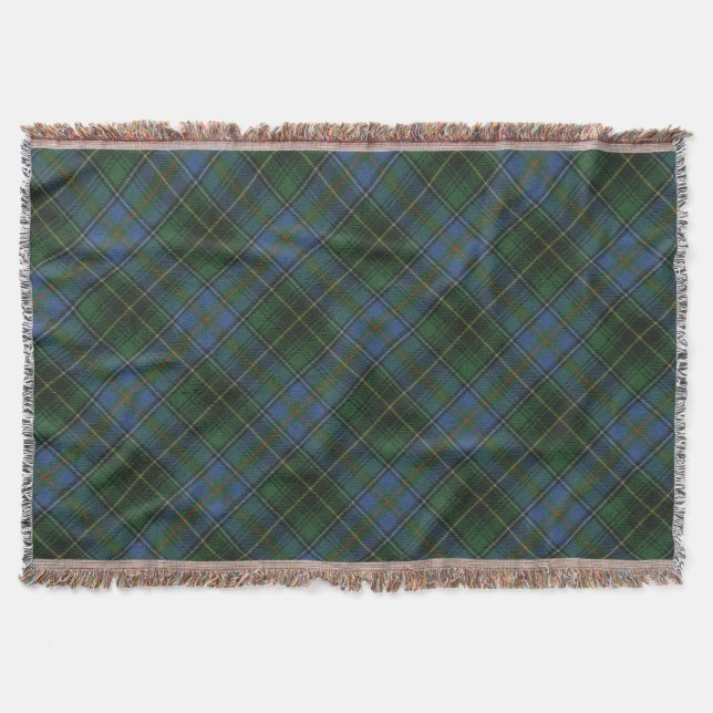 MacInnes Hunting A Original Scottish Tartan Throw Blanket (Front)