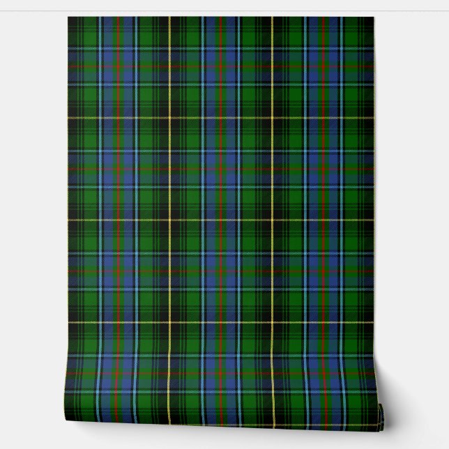 MacInnes Tartan Plaid Scottish Clan Wallpaper (Unrolling)