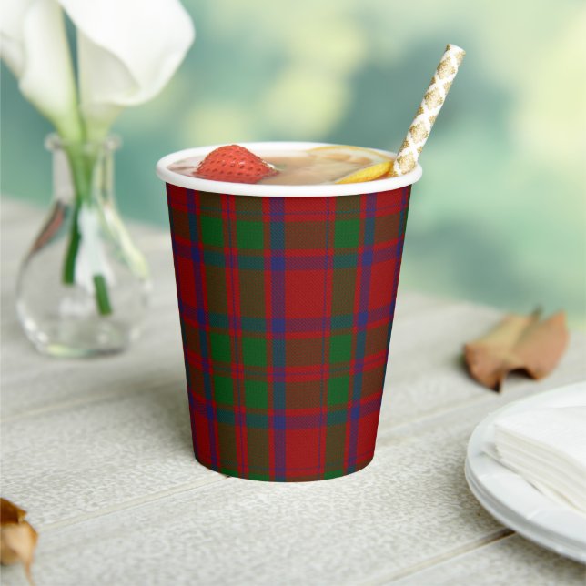 MacIntosh Tartan Plaid Paper Cups (Insitu)