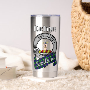 MacIntyre Clan Badge & Tartan Insulated Tumbler