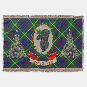 MacIntyre Scottie Dog Christmas Throw Blanket