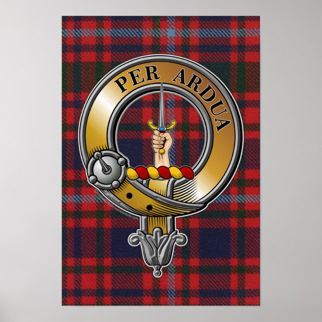 MacIntyre Tartan & Badge Poster (Front)