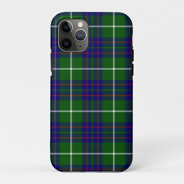 MacIntyre tartan green blue plaid Case-Mate iPhone Case (Back)