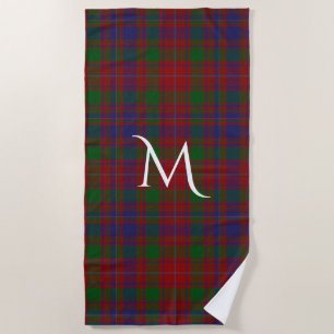 MacIntyre Tartan Plaid Monogram Beach Towel