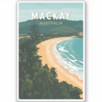 Mackay Australia Travel Art Vintage