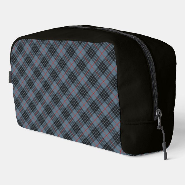 Mackay Blue Scottish Tartan Plaid Pattern Dopp Kit (Right Corner)