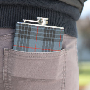 MacKay Blue Tartan Plaid Scottish Pattern Hip Flask