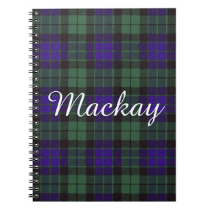 Mackay clan Plaid Scottish tartan Spiral Notebook