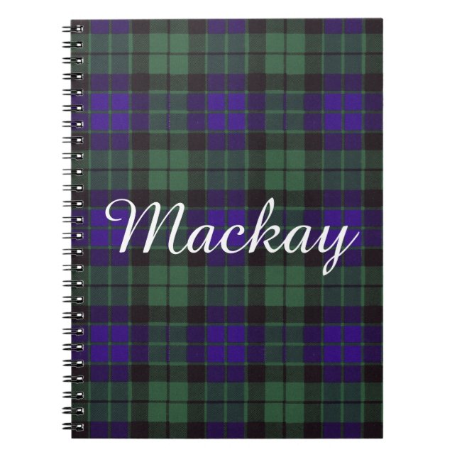 Mackay clan Plaid Scottish tartan Spiral Notebook (Front)