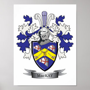 MacKay Family Crest Coat of Arms Poster