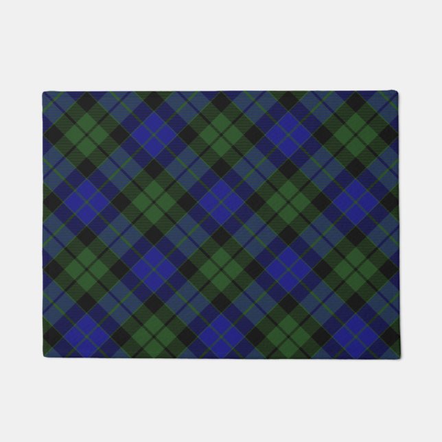 MacKay Green Scottish Clan Tartan Plaid Doormat (Front)