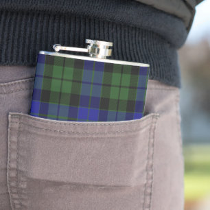 MacKay Green Scottish Clan Tartan Plaid Hip Flask