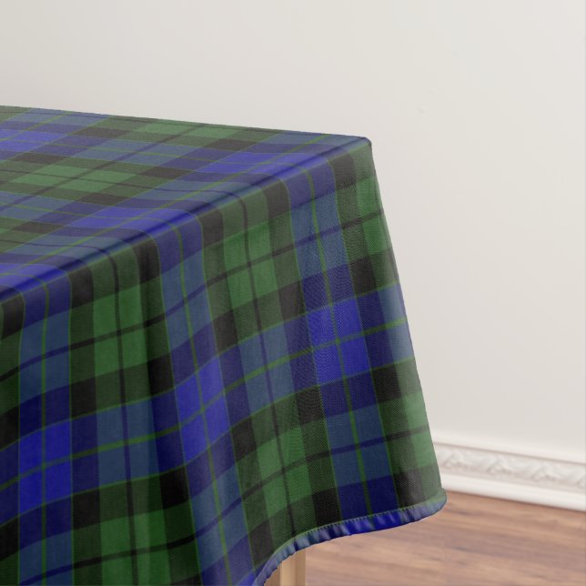 MacKay Green Scottish Clan Tartan Plaid Tablecloth (In Situ)