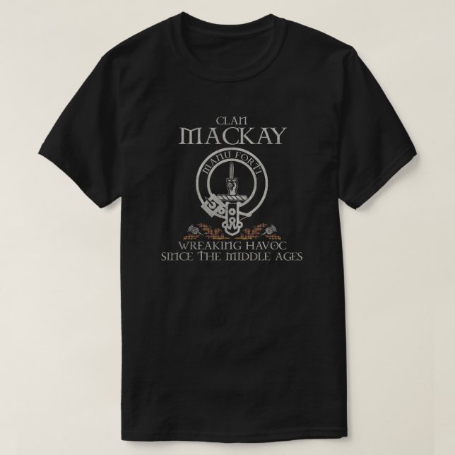 MacKay of Strathnaver Clan crest Scottish surname  T-Shirt (Design Front)