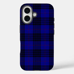 MacKay tartan blue black plaid iPhone 16 Case