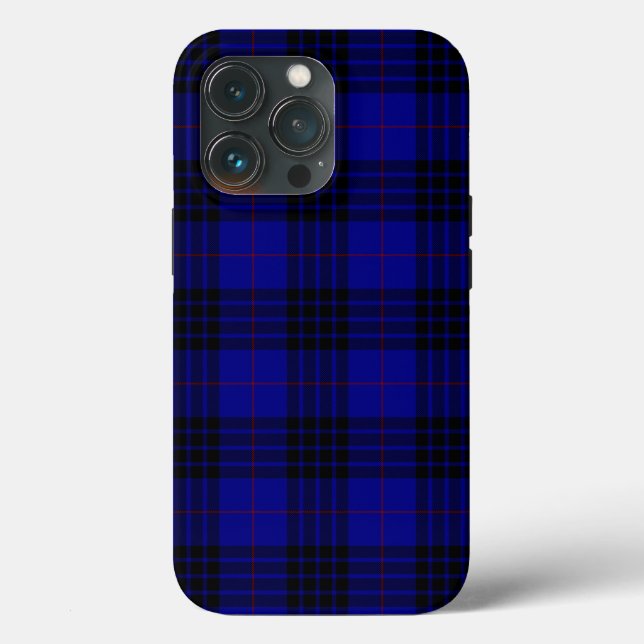 MacKay tartan blue black plaid Case-Mate iPhone Case (Back)