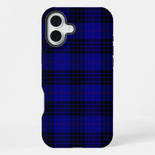 MacKay tartan blue black plaid iPhone 16 Plus Case