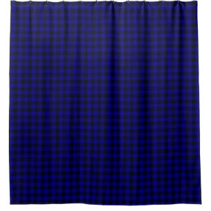 MacKay tartan blue black plaid Shower Curtain