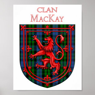 MacKay Tartan Scottish Plaid Lion Rampant Poster