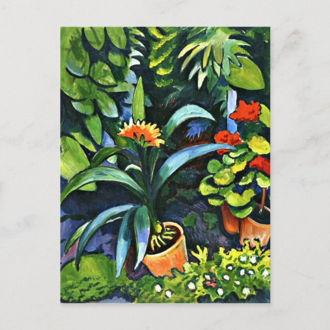 Macke - Flowers in the Garden Postcard (Front)