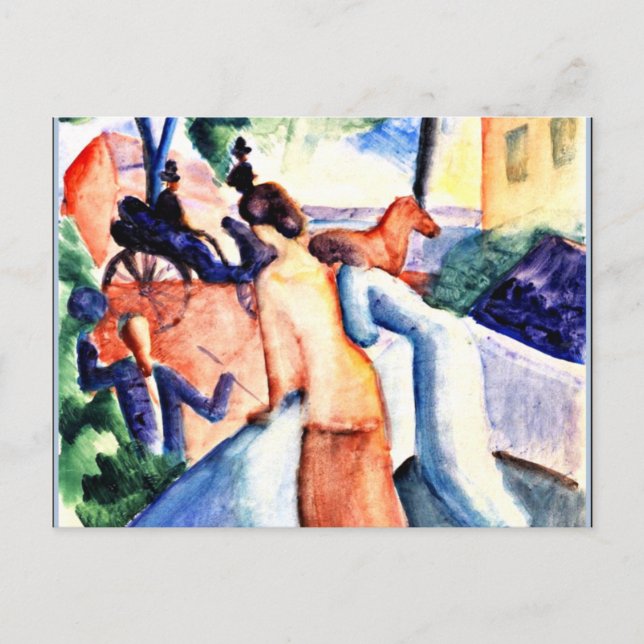 Macke - Greeting, fine art painting Postcard (Front)