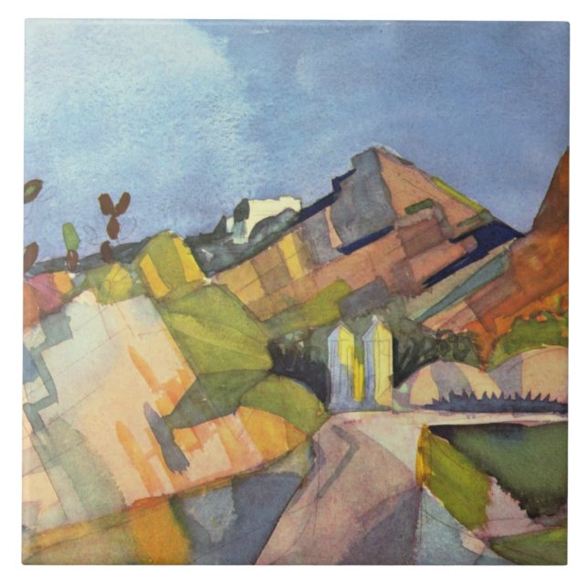 Macke - Rocky Landscape, Tile (Front)