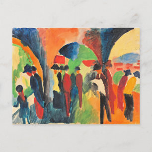 Macke - Under the Arbors of Thun Postcard