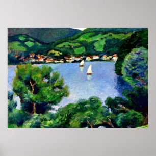 Macke - View of Tegernsee Poster
