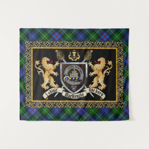 MacKenzie Clan Badge & Motto w/Lions Tapestry