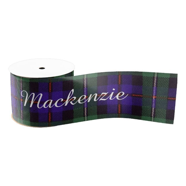 Mackenzie clan Plaid Scottish tartan Grosgrain Ribbon (Spool)