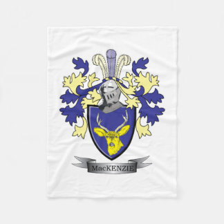 MacKenzie Family Crest Coat of Arms Fleece Blanket