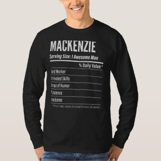 Mackenzie Serving Size Nutrition Label Calories T-Shirt